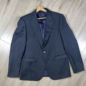 Emporio Armani Virgin Wool Polka Dot Blazer